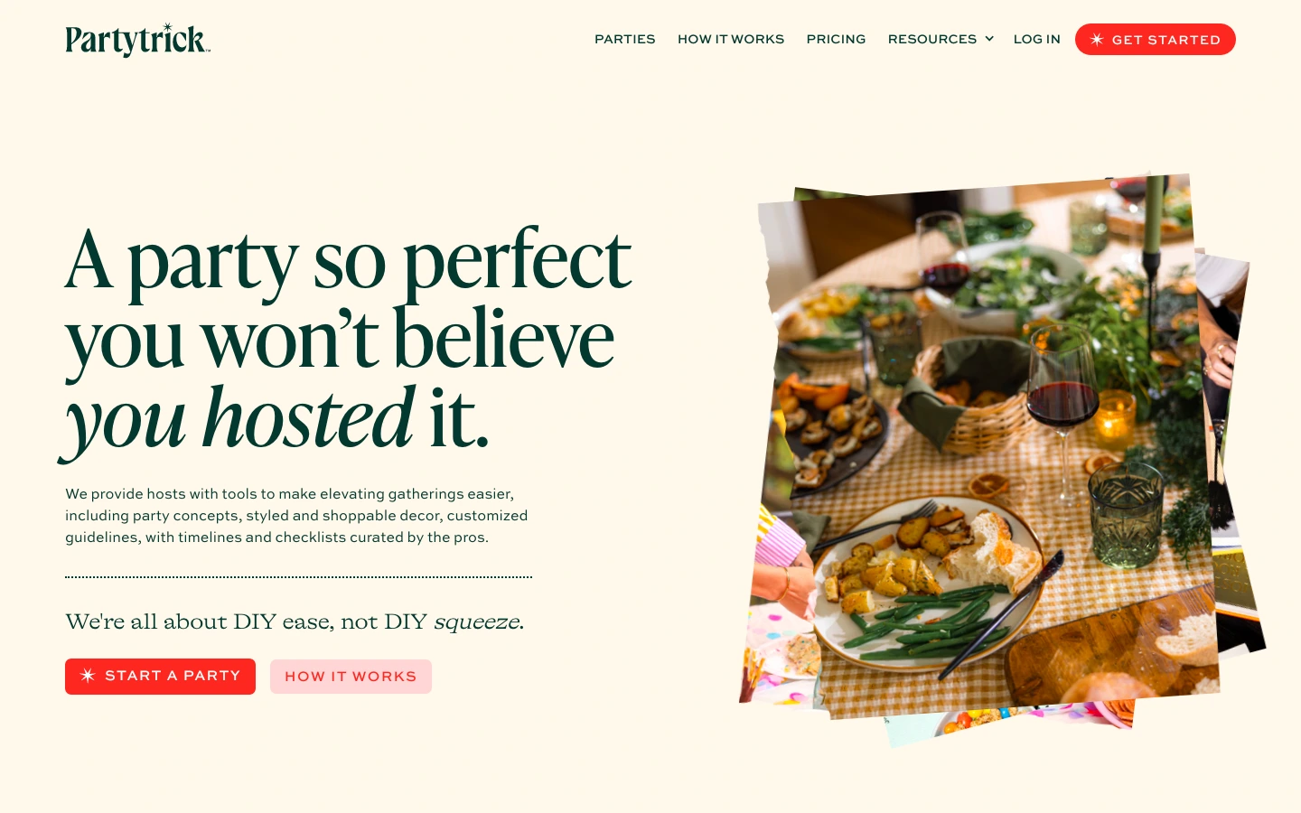 What we like about Partytrick's website